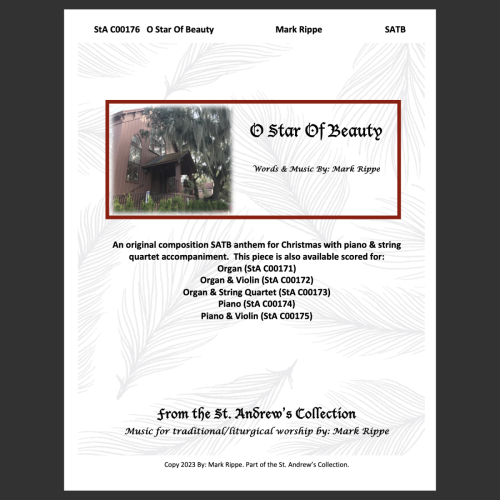 O Star Of Beauty - SATB (StA C00176) w/Piano & String Quartet